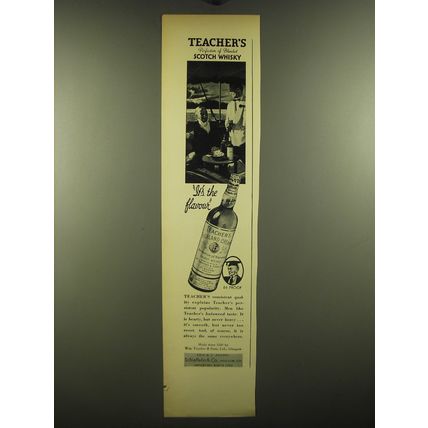 1938 Teacher's Scotch Ad - Teacher's perfection of blended Scotch Whisky
