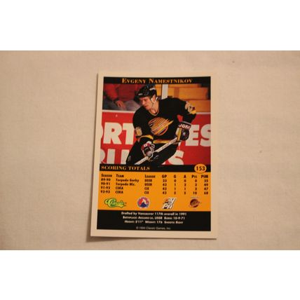 Evgeny Namietnikov 1994 Classic Pro Prospects NO. 153