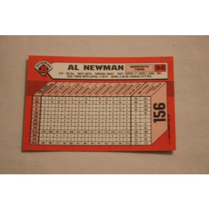 Al Newman 1989 Bowman TIFFANY NO. 156