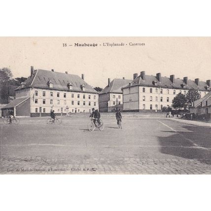 Mauberge Esplanade Military Barracks Belgium Border French Old Postcard