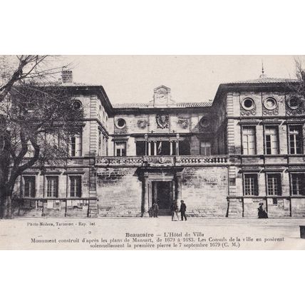 Beaucaire Gard Hotel de Ville French Old Postcard