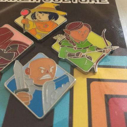 New Gamer Culture 4 Pin Set - Cute Link, Assasins Creed, etc