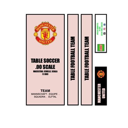 Table Football Subbuteo Box Label Manchester United (ENG) 2018 away