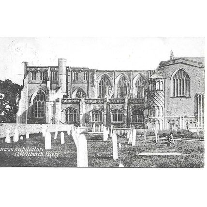 Christchurch Priory - Norman Architecture - Dorset - 1907 Postcard (400SH)