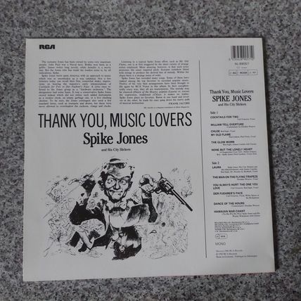 Spike Jones And His City Slickers – Thank You, Music Lovers! (NL89057) 1983 (LP)