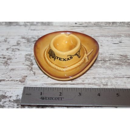 Texas Longhorns Ashtray Cowboy Hat Ashtray Texans Gift Cute Rare