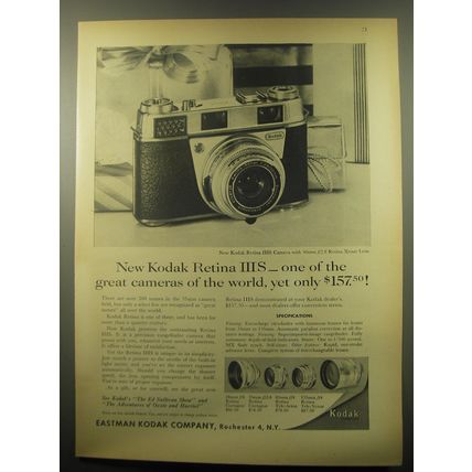 1959 Kodak Retina IIIS Camera Advertisement