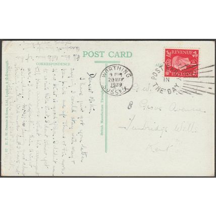 In Beach House Park, Worthing, Sussex, 1939 - ETW Dennis Postcard