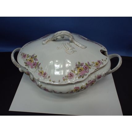 SOUP TUREEN Vegetable Bowl Covered Haviland Limoges Offner New Orleans Austria