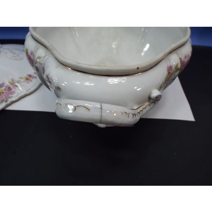 SOUP TUREEN Vegetable Bowl Covered Haviland Limoges Offner New Orleans Austria