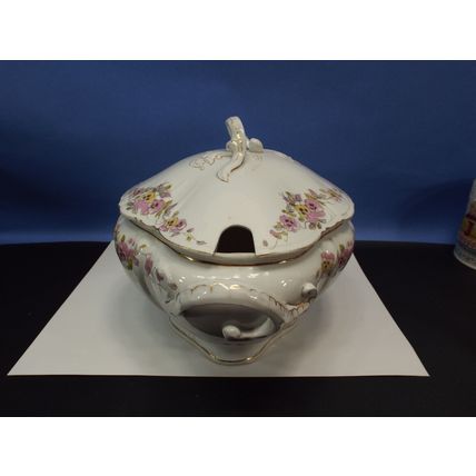 SOUP TUREEN Vegetable Bowl Covered Haviland Limoges Offner New Orleans Austria