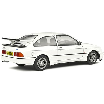 1987 Ford Sierra RS500 RHD (Right Hand Drive) White with Black Stripes 1/18 D...