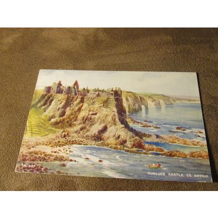 1940s Postcard - Dunluce Castle, Co Antrim Northern Ireland - Artist Gerald A387