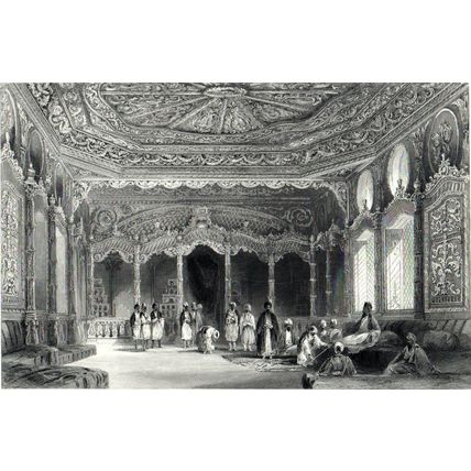 PALACE OF EYOUB 1842 Francis William Topham - Thomas Allom ANTIQUE ENGRAVING