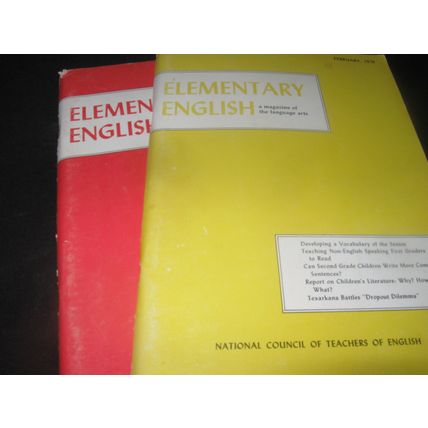 ELEMENTARY ENGLISH Magazine February and May 1970 PB GD