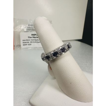 NIB Bomb Party Sz6 BP Ring RBP2185 Sterling Dark Amethyst CZ 925 Solid St Silver