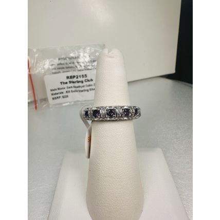 NIB Bomb Party Sz6 BP Ring RBP2185 Sterling Dark Amethyst CZ 925 Solid St Silver