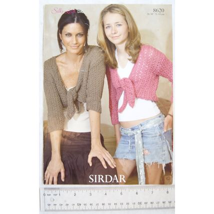 Vintage: Sirdar 8620 bolero, silky look DK, 28-38 inch, 71-97 cm