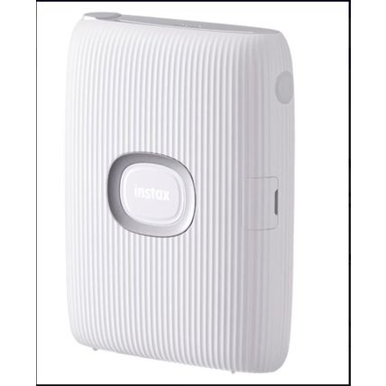 Fujifilm INSTAX Mini Link 2 Smartphone Printer Bundle + 10-Pack Film, Clay White