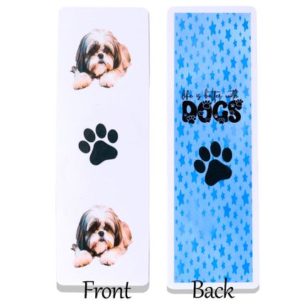 Shih Tzu Bookmark - Fully Laminated 300gsm Bookmark - Bookish Gift