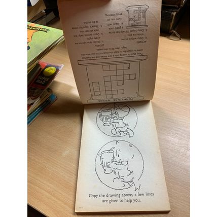 RARE* 1978 WALT DISNEY "PLAY PAD" PUZZLES ART DOT-TO-DOT VINTAGE BOOK (P3)