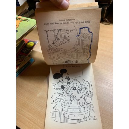 RARE* 1978 WALT DISNEY "PLAY PAD" PUZZLES ART DOT-TO-DOT VINTAGE BOOK (P3)