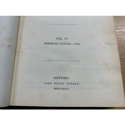 RARE* 1844 "THEOLOGICAL WORKS OF WILLIAM BEVERIDGE" VOL 4 ANTIQUE BOOK (P5)
