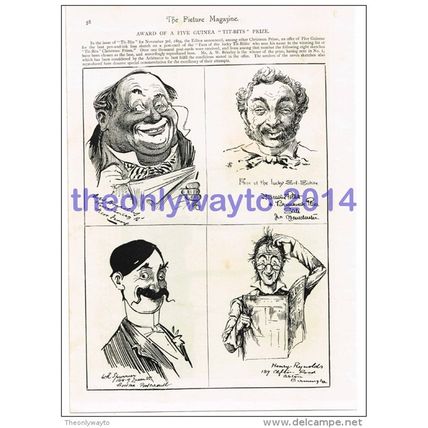 Big Smiles, Comedy, Book Illustration, c1895