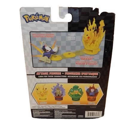 Pokemon Pikachu Attack Figure B & W Series 2 2011 Jakks Pacific