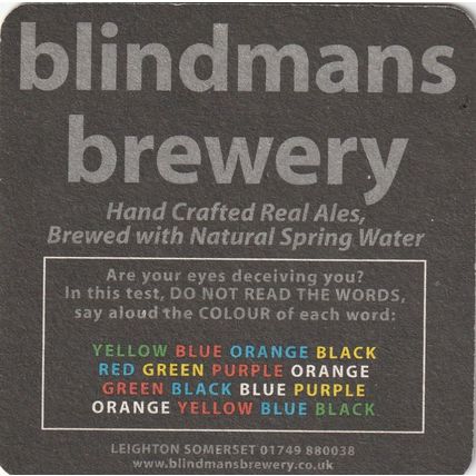 BEER MAT - BLINDMANS BREWERY (FROME) - (Cat No 001) - (2005)