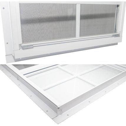 Neatiease 2 Pack Shed Window, 24" X 36" Flush Mount Window with Tempered Glass a