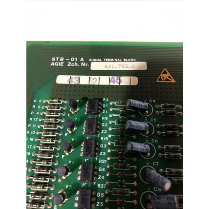 AGIE 621.762.4,AGIE STB-01A SIGNAL TERMINAL BLOCK PCB CARD CIRCUIT,BX