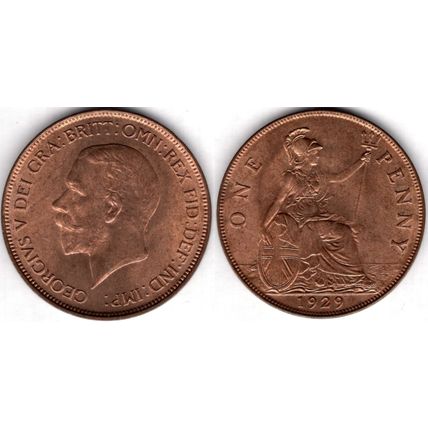 Great Britain. George V. Penny 1929. AU+. dy23472