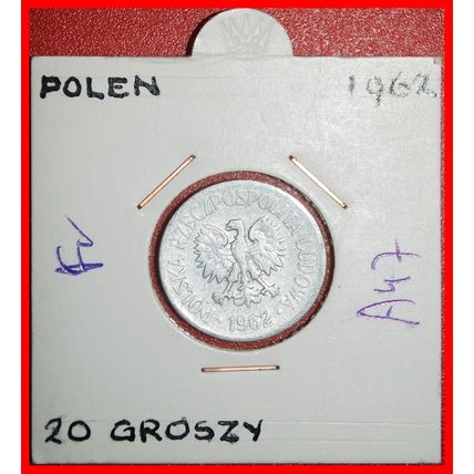 ⰆSOCIALIST STARS (1957-1985):POLAND★20 GROSZES 1962★TYPE II★LOW START★NO RESERVE