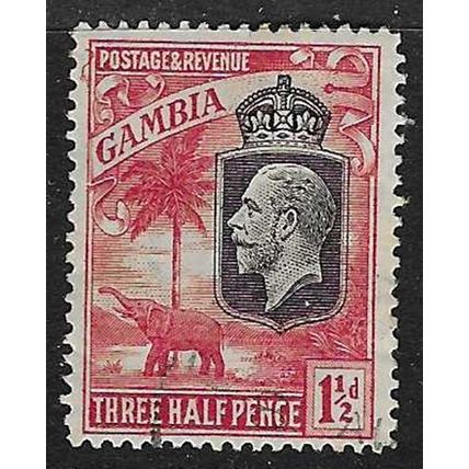 GAMBIA 1922-9 GV 1½d MINT / USED SG125
