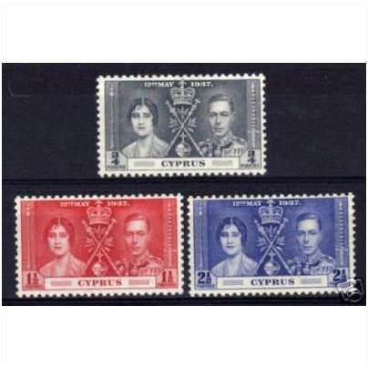 Cyprus KGVI 1937 Coronation Unmounted Mint SG 148-150 Sc 140-142