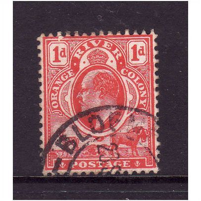 SOUTH AFRICA ORANGE FREE STATE 1903 1d SCARLET SG140 FINE USED#3