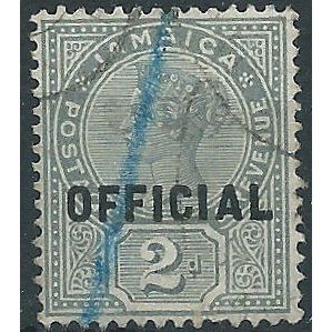 Jamaica 1890 O5 2d Grey OFFICIAL Good Used . ..