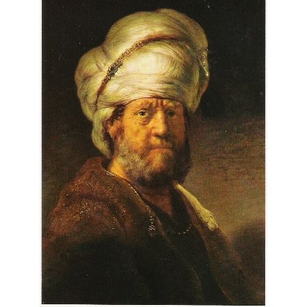 Rembrandt - An Oriental - Rijksmuseum postcard