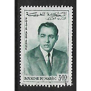 MOROCCO 1962 KING HASSAN II 3d GREEN SG105 FINE USED