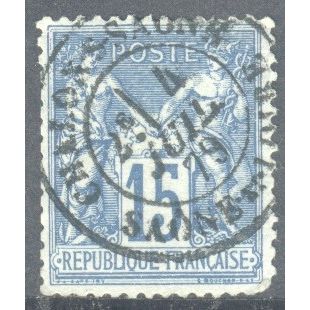 France 1876 - SG279 - 15c blue - Peace & Commerce - used 2