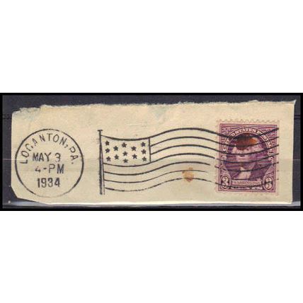 Used 720 3c George Washington Fine Loganton, Pa. BPS E1424