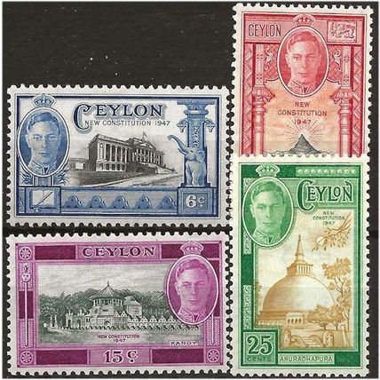 Ceylon 1947 New Constitution Set SG402-405 Mounted Mint ..