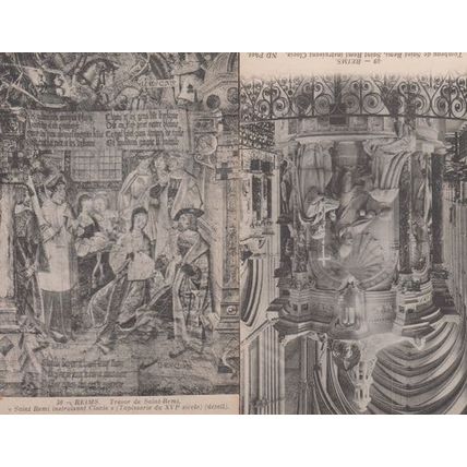 Reims Tresor De Saint Remi Instruisant Clovis Antique French Postcard