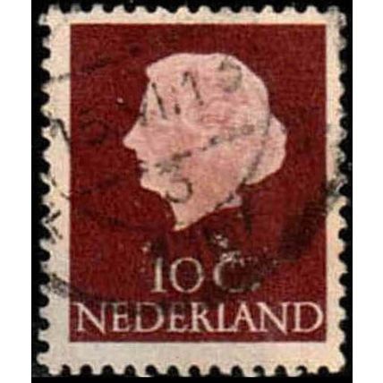 Netherlands 1953 Queen Juliana 10c Used Stamp.