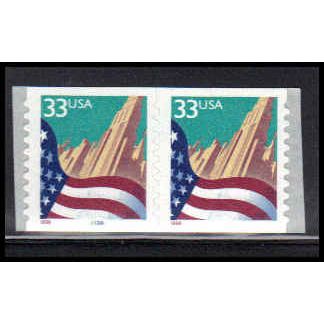 3281 33c U.S. Flag Over City Fine MNH CNP Left 3333A PA2098