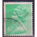 GB 1971 6p green used SG 870