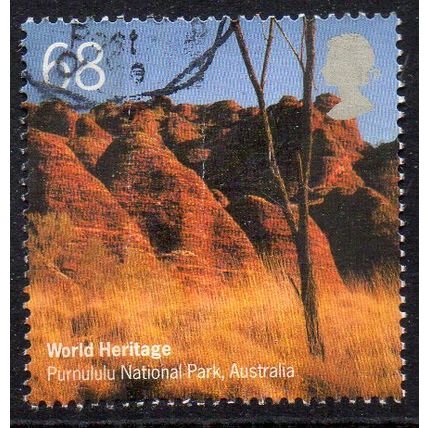 GB 2005 World Heritage Sites - J.I. with Australia - Purnululu NP Aust 68p Used