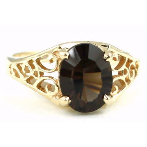 Smoky Quartz, 10KY Gold Ring, R005