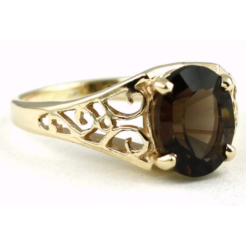 Smoky Quartz, 10KY Gold Ring, R005